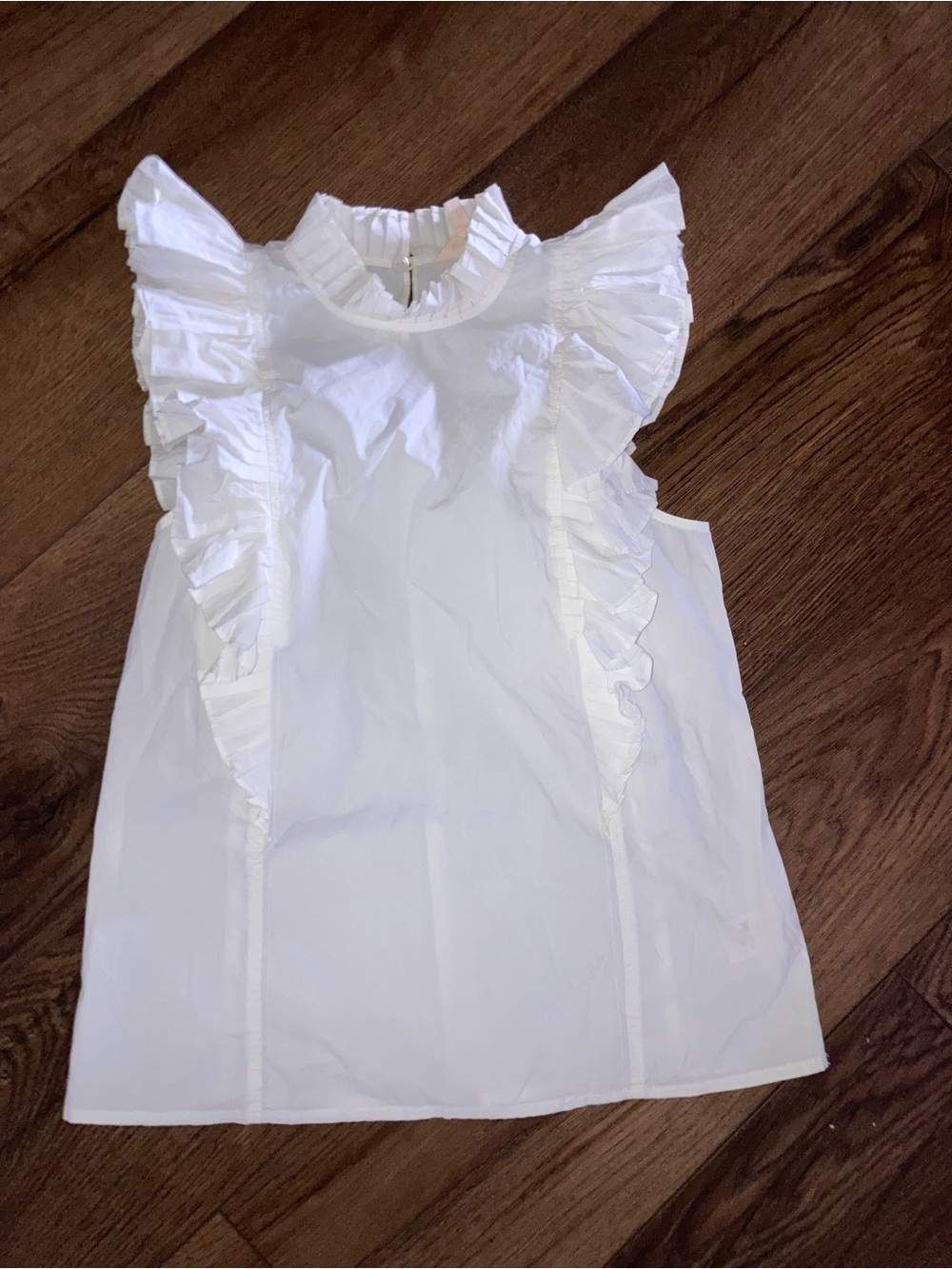 Rebecca Taylor women’s White Ruffle Sleeve Top size 2